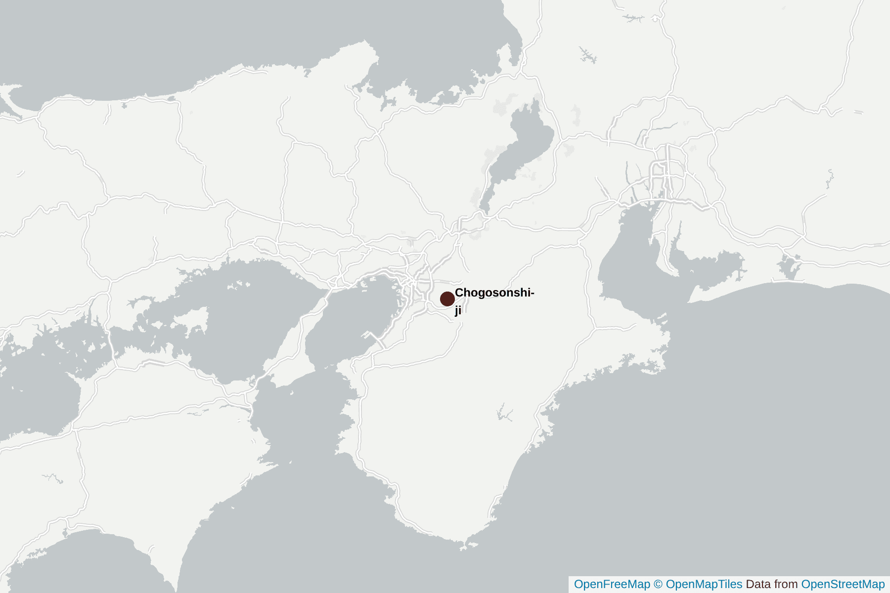 Karte von Chogosonshi-ji